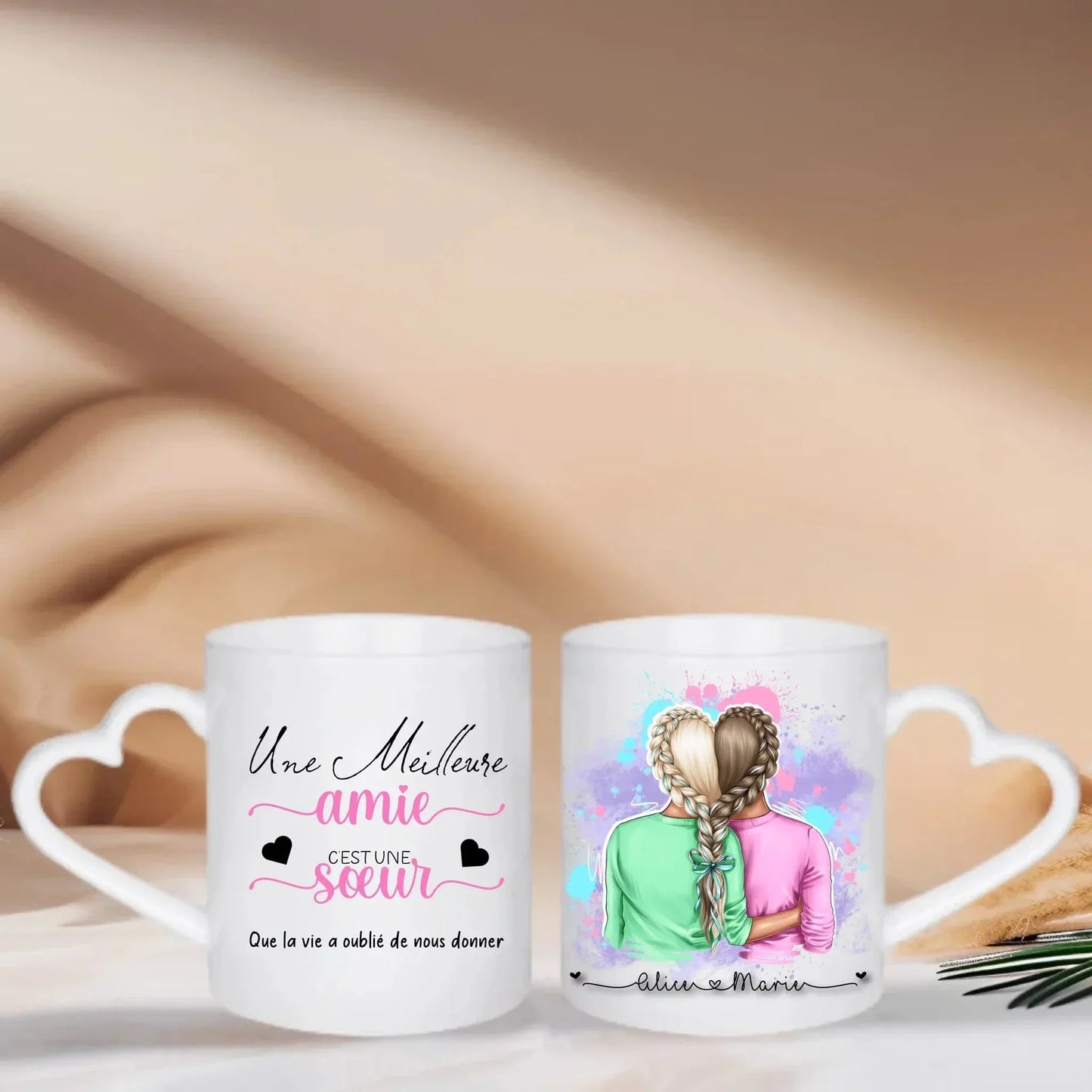 Mug Cœur Meilleure Amie personnalisé
