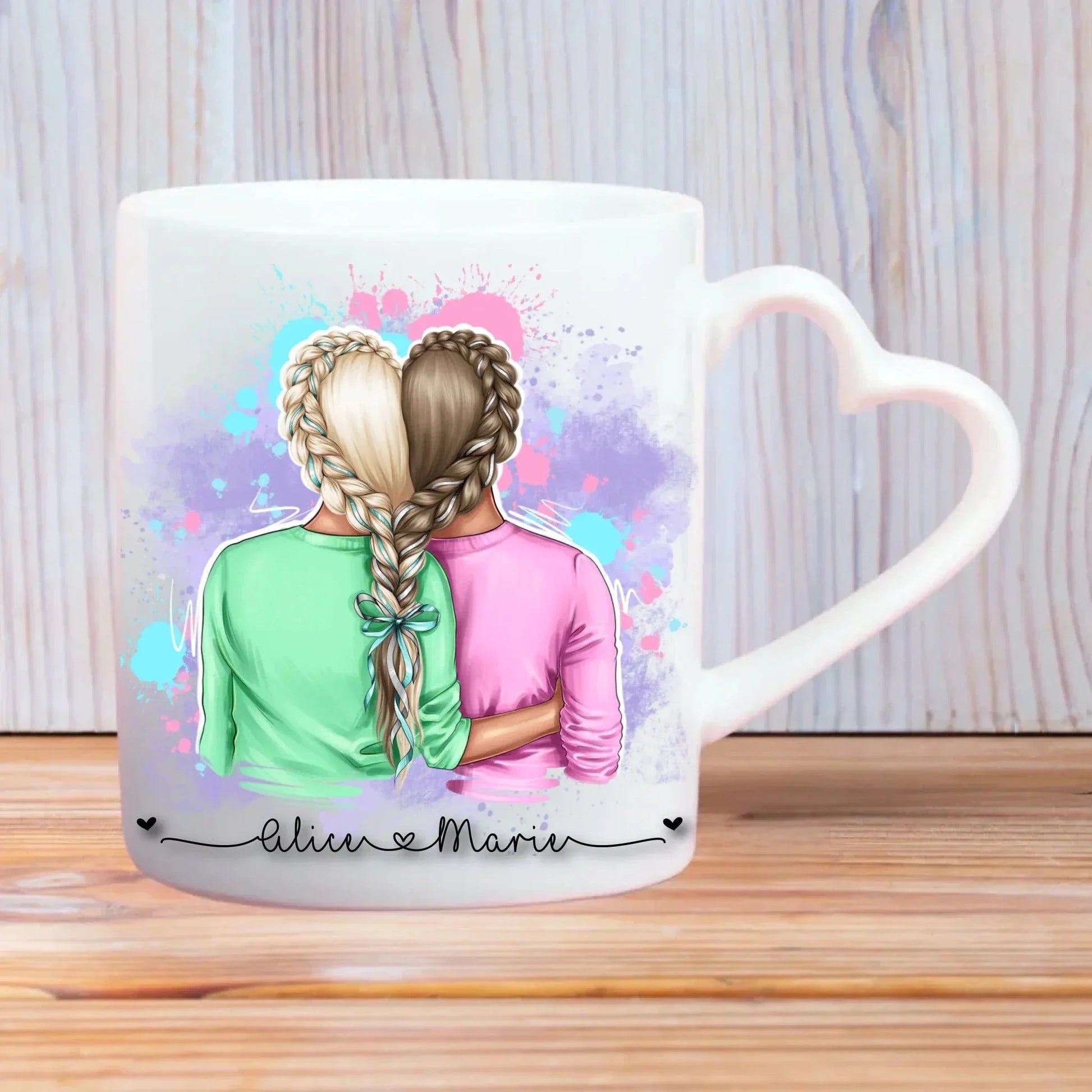 Mug Cœur citation meilleure Amie personnalisé