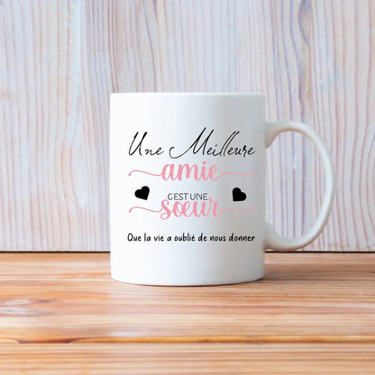 Cadeau meilleure amie - Mug amie citation personnalisé