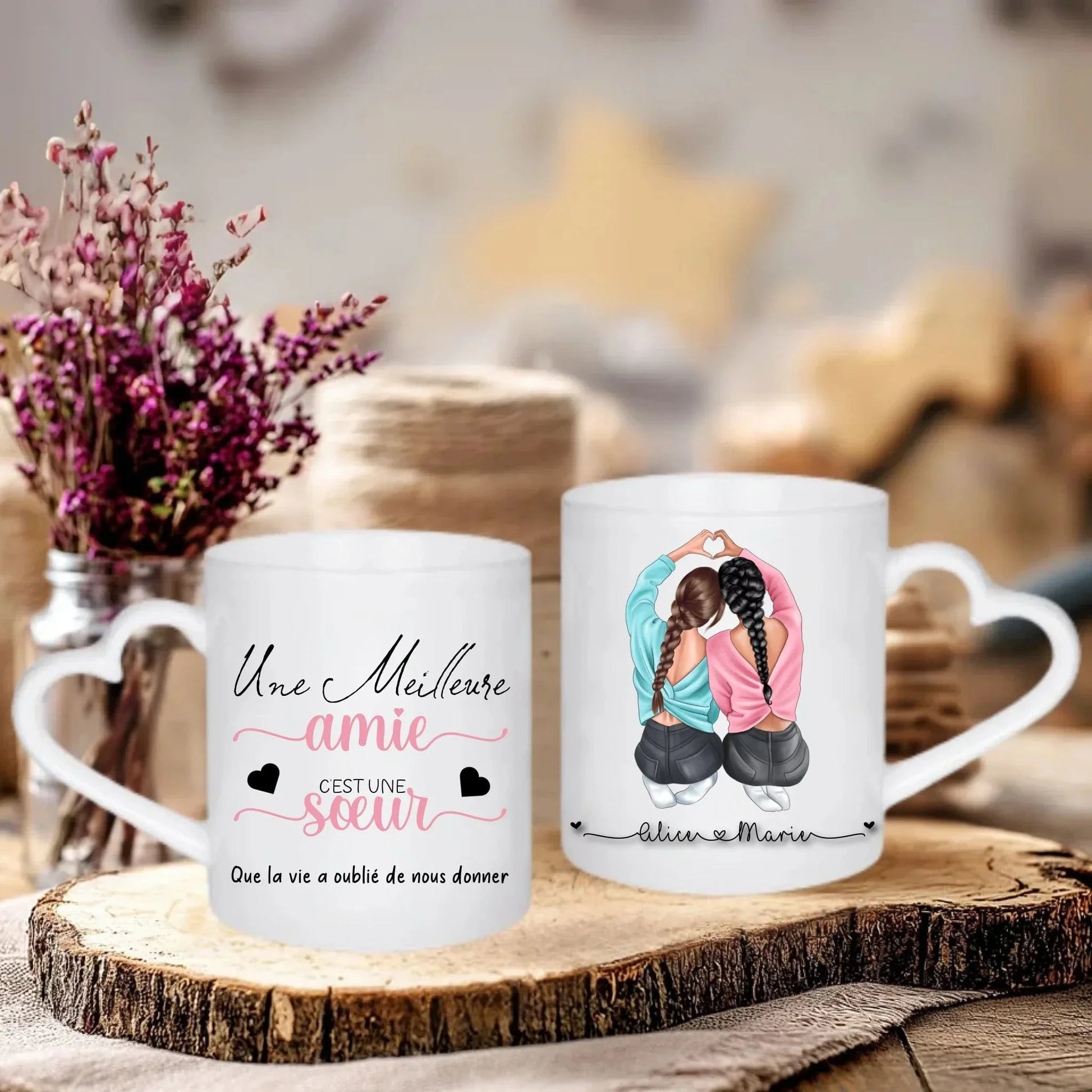 Cadeau meilleure amie - Tasse Cœur Meilleure Amie personnalisé