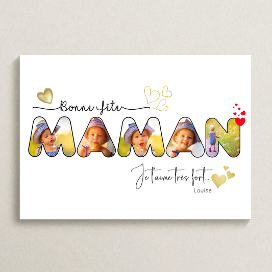 Affiche Maman personnalisée - Bonne fête Maman - Affiche Fête des mères