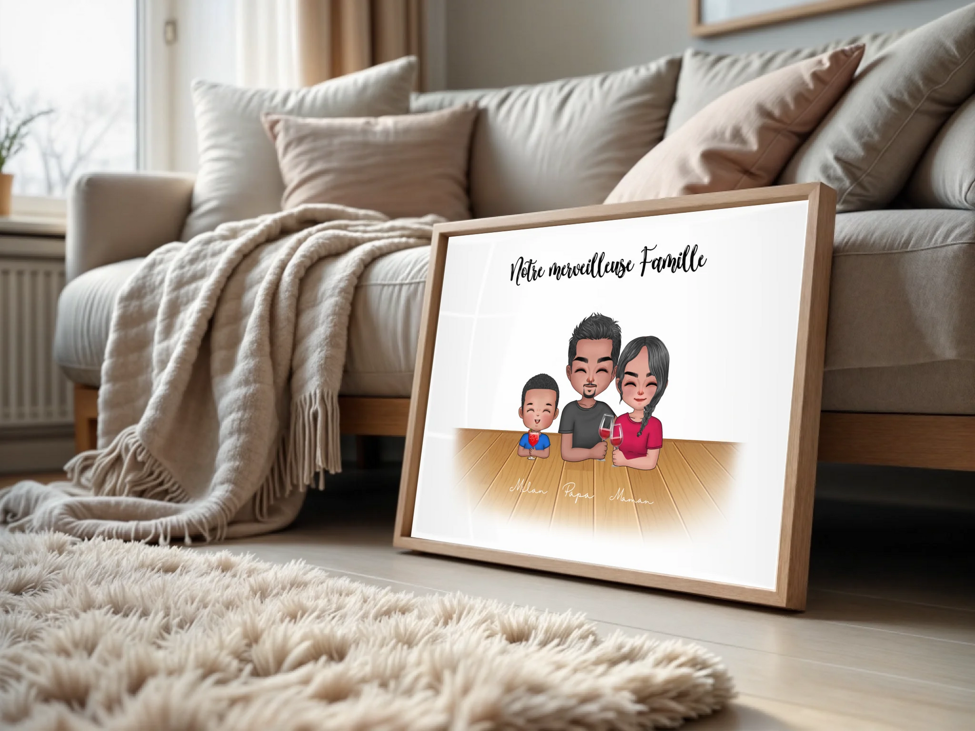 Affiche personnalisée - Famille CHIBIPlume Revedor