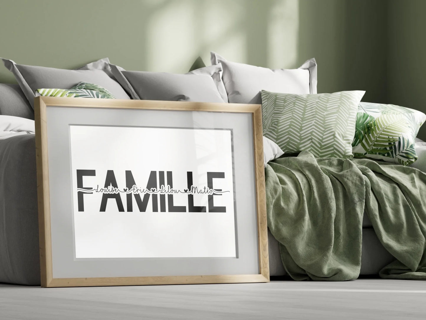Affiche personnalisée - Famille MOT avec prénoms