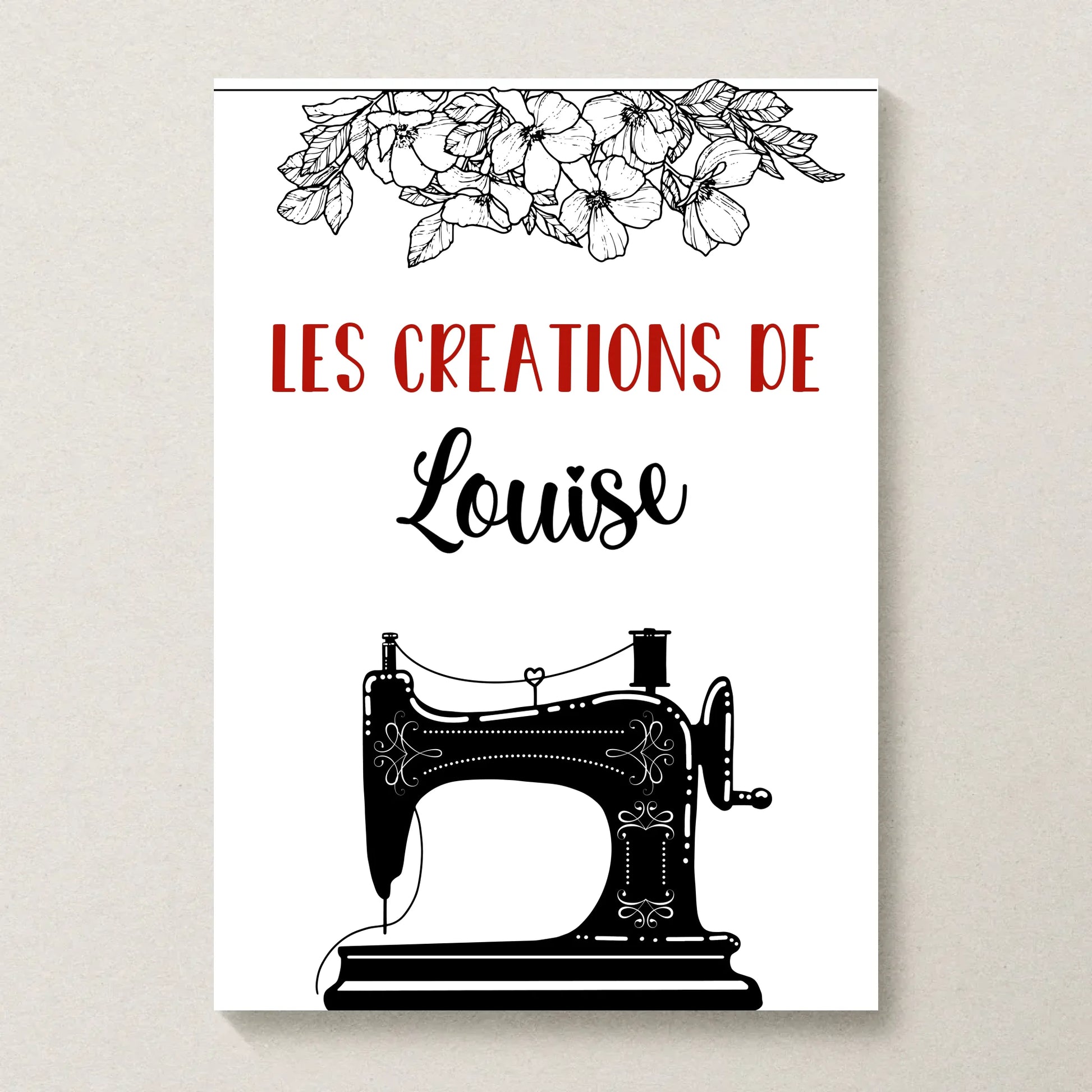 Affiche personnalisée - Couture - Atelier de couturePlume Revedor