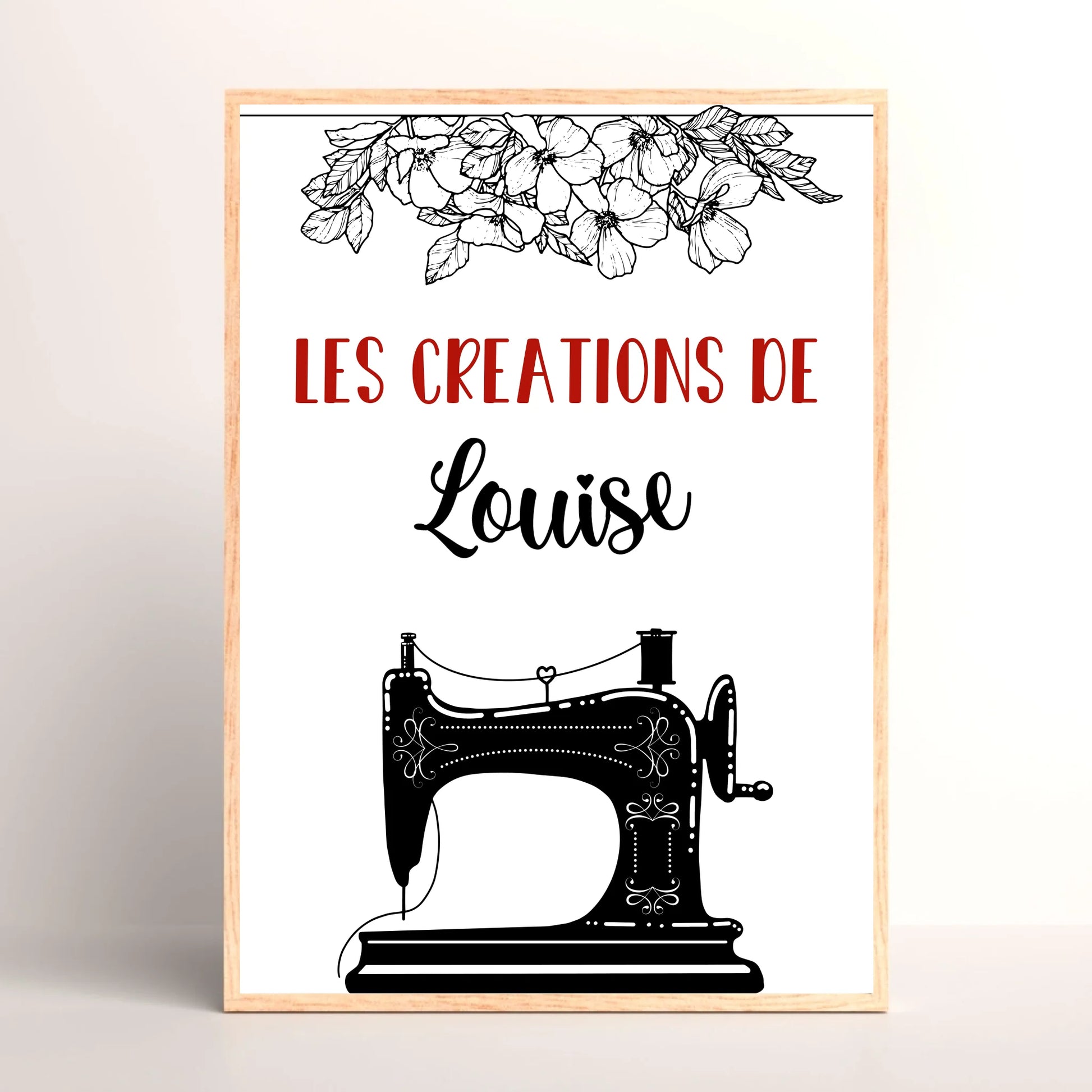 Affiche personnalisée - Couture - Atelier de couturePlume Revedor