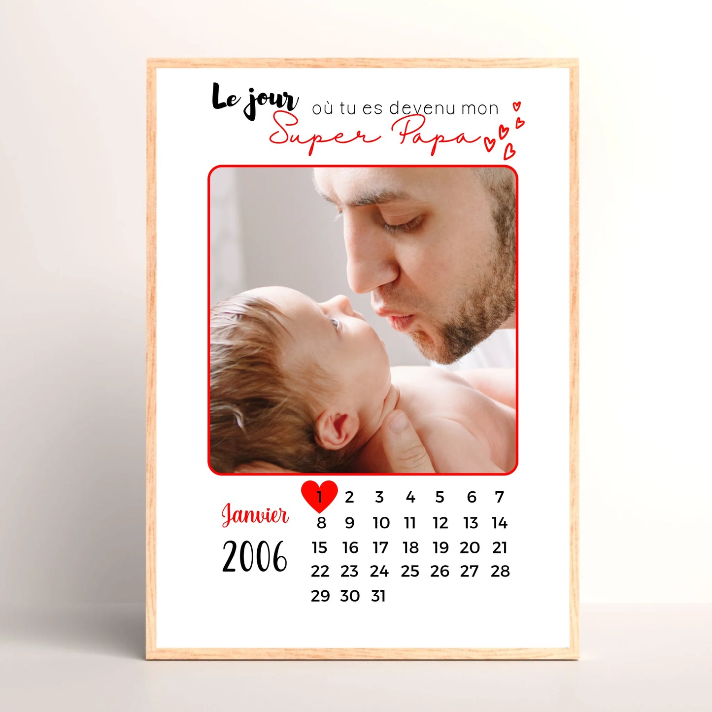 Cadre personnalisé - Papa ou Maman Calendrier avec Photo