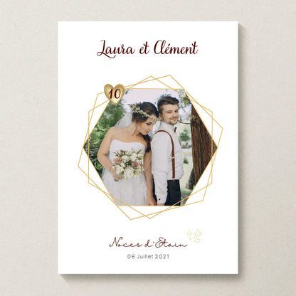 Affiche Personnalisée - Noces d'Etain - Cadeau Unique pour 10ème AnnivPlume Revedor