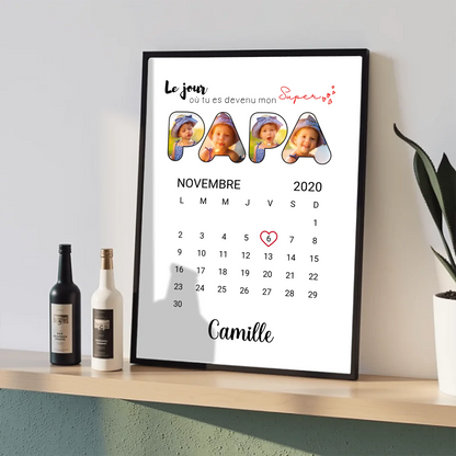 Affiche personnalisée Lettres Papa Photos CalendrierPlume Revedor