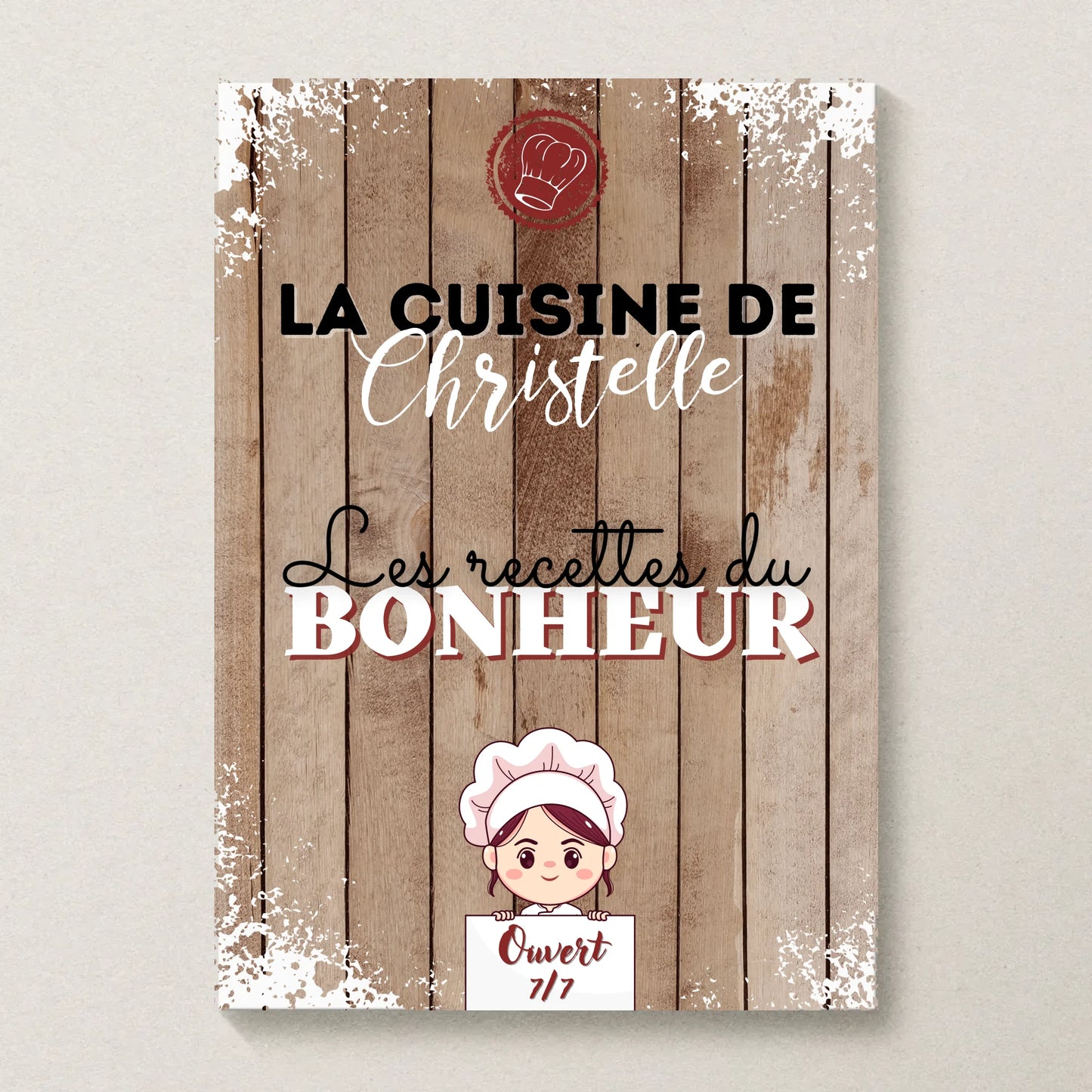 Affiche personnalisée - La cuisine de [prénom]Plume Revedor