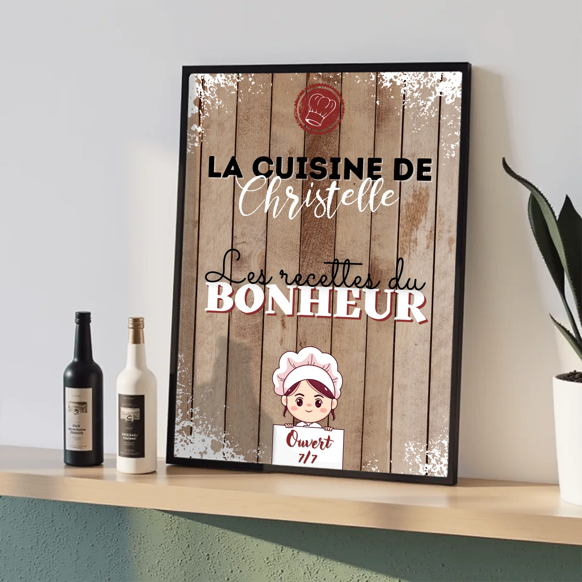 Affiche personnalisée - La cuisine de [prénom]Plume Revedor