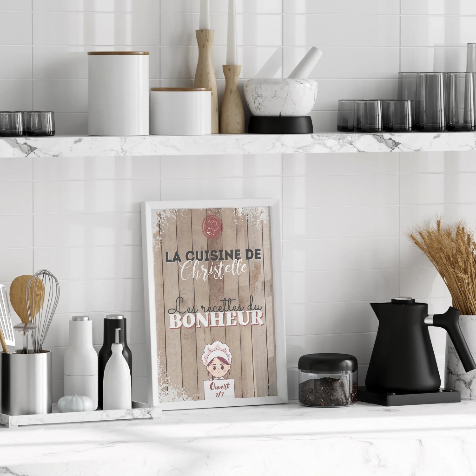 Affiche personnalisée - La cuisine de [prénom]Plume Revedor