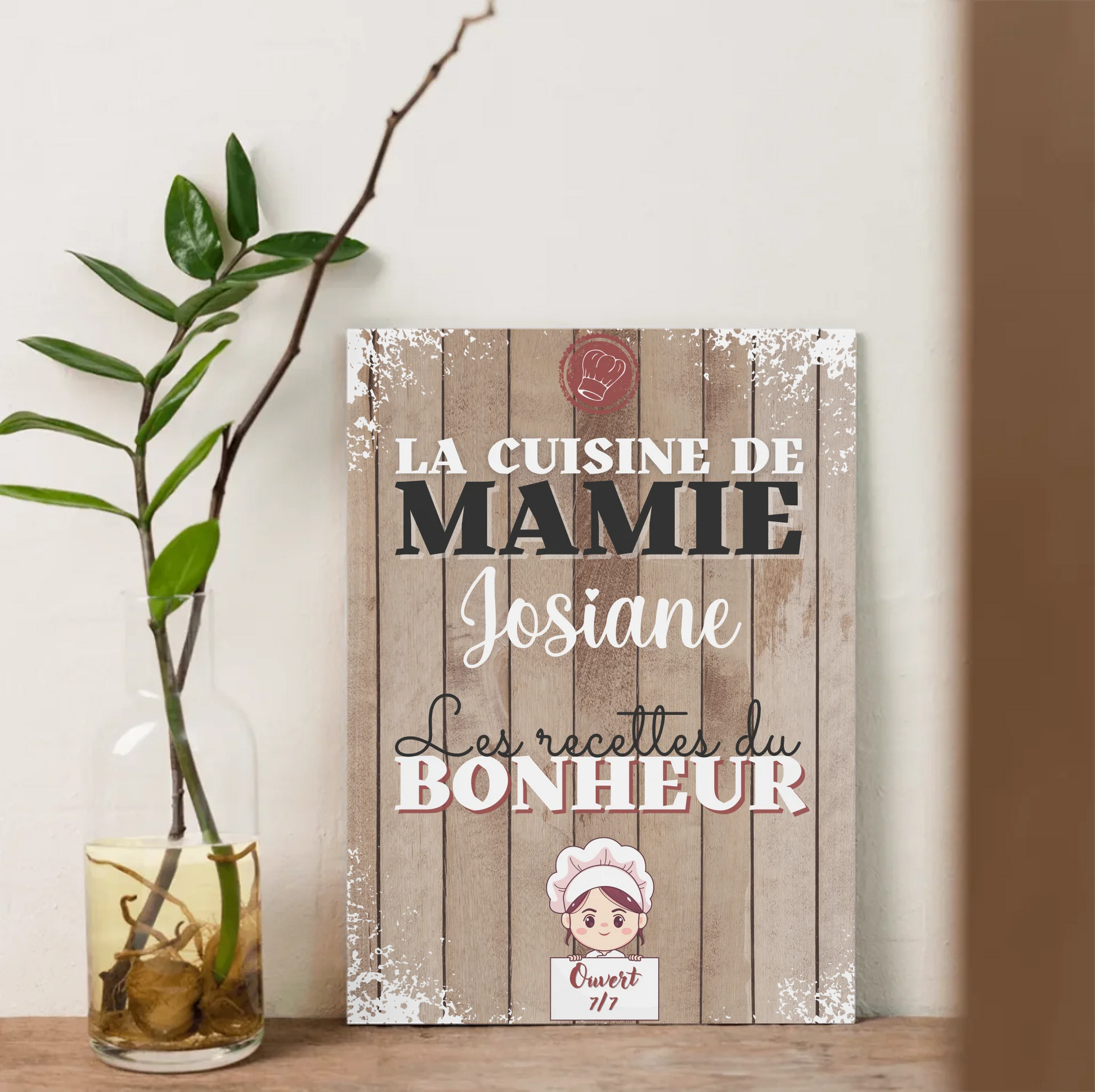 Affiche Mamie personnalisée - La cuisine de Mamie avec prénomPlume Revedor
