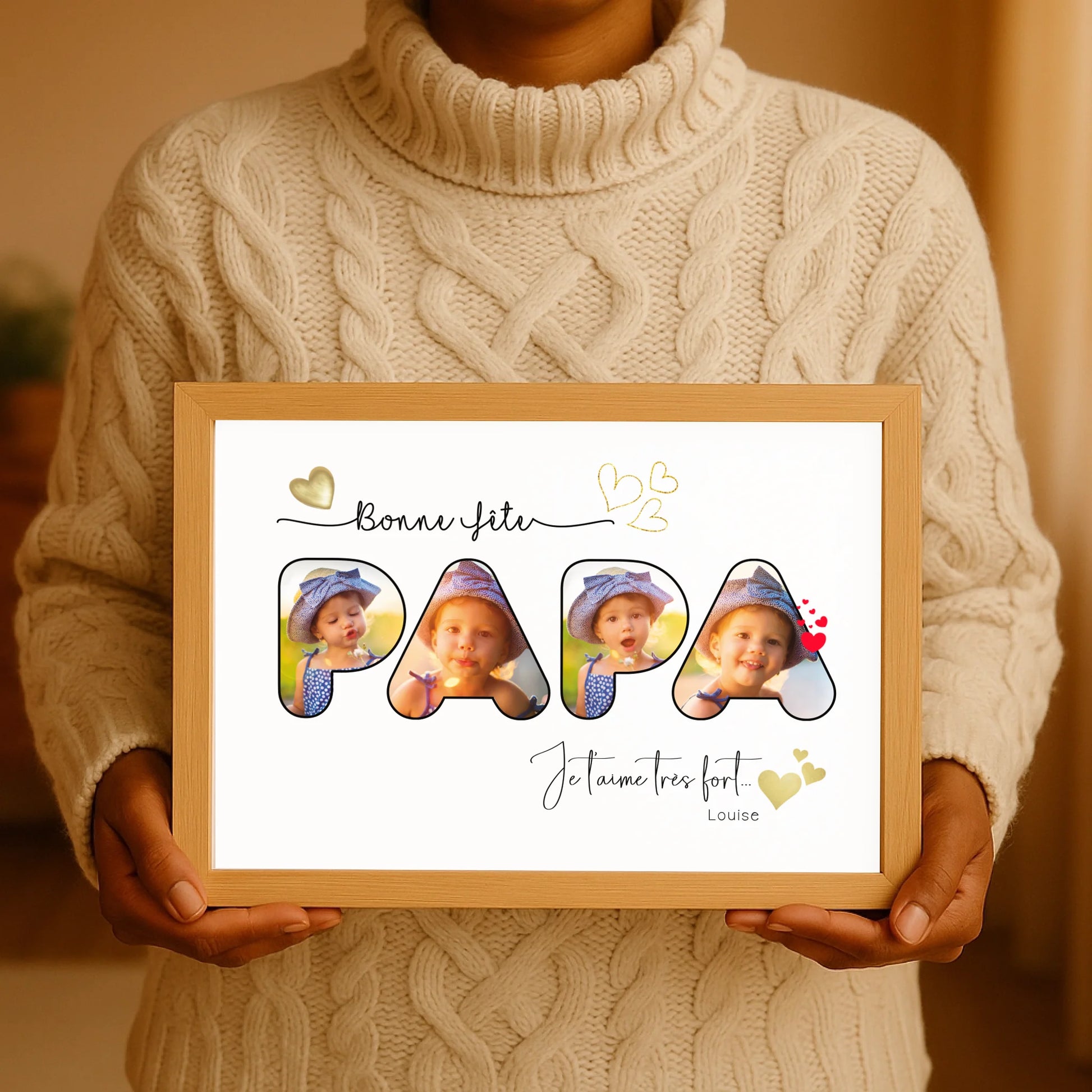 Affiche fête des pères personnalisée papaPlume Revedor