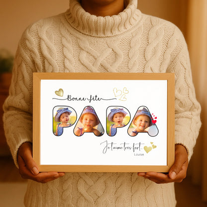 Affiche fête des pères personnalisée papaPlume Revedor