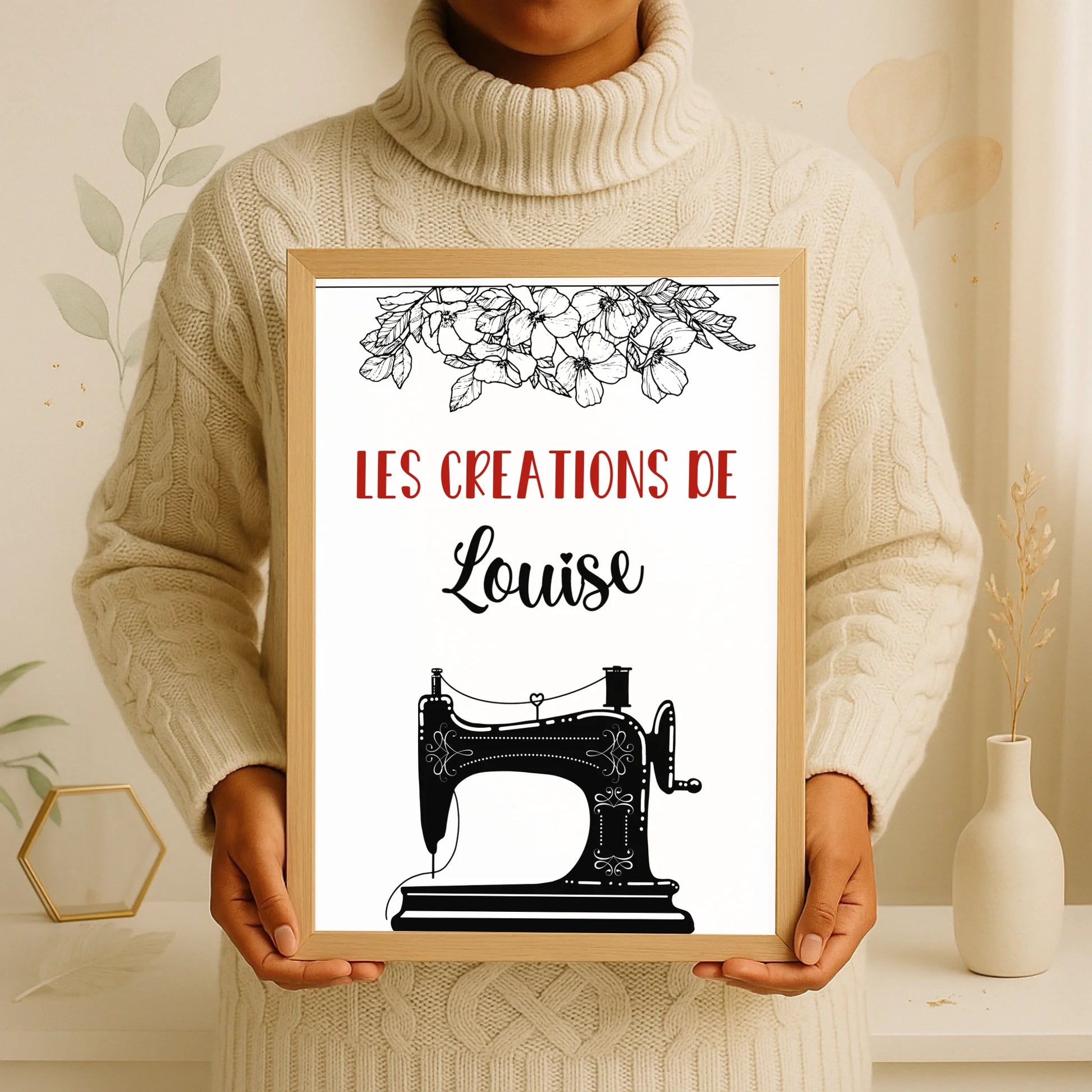 Affiche personnalisée - Couture - Atelier de couturePlume Revedor