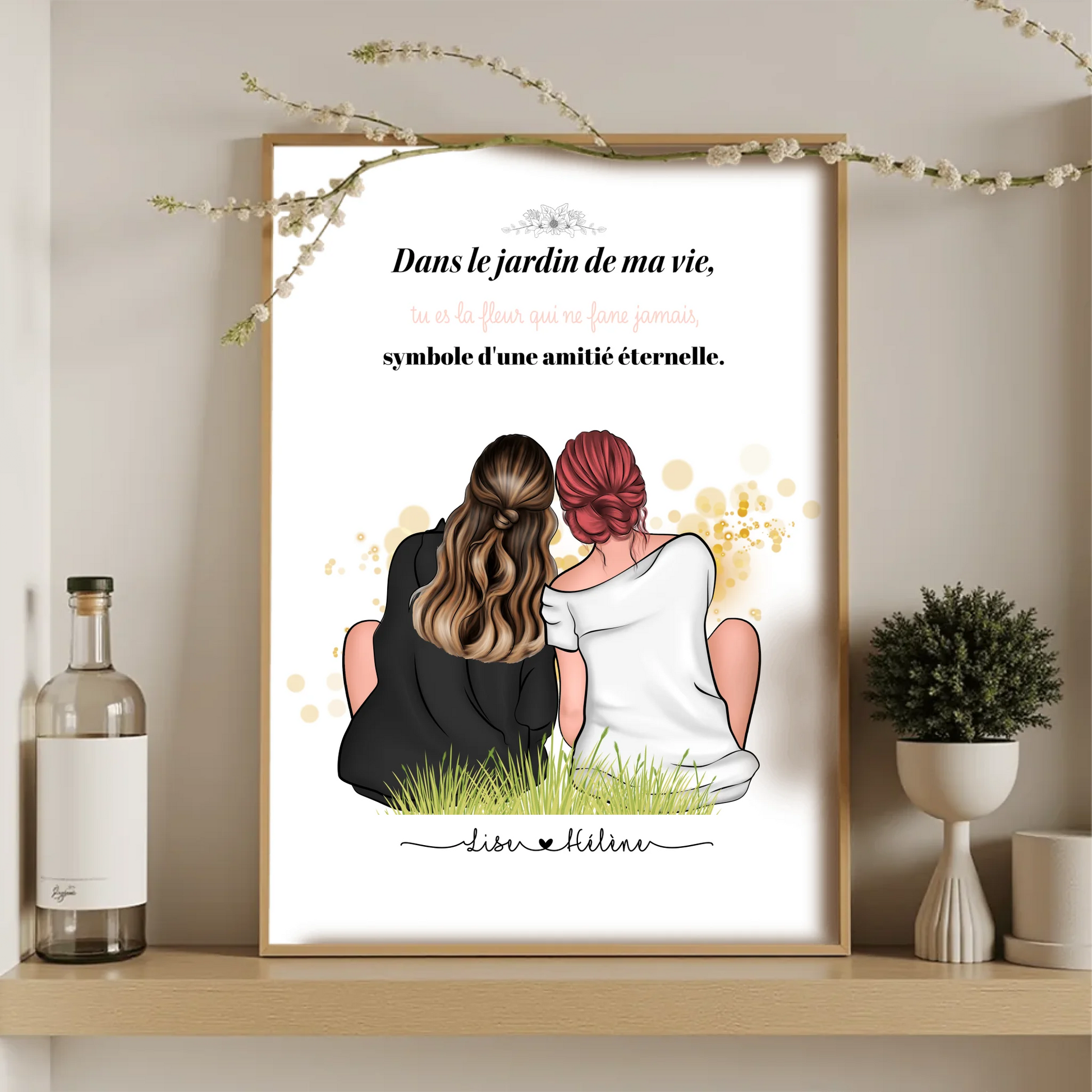 Affiche personnalisée Meilleure Amie - Cadeau personnalisé Meilleure APlume Revedor