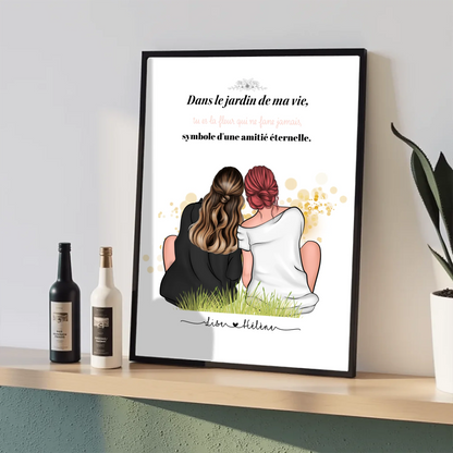 Affiche personnalisée Meilleure Amie - Cadeau personnalisé Meilleure APlume Revedor
