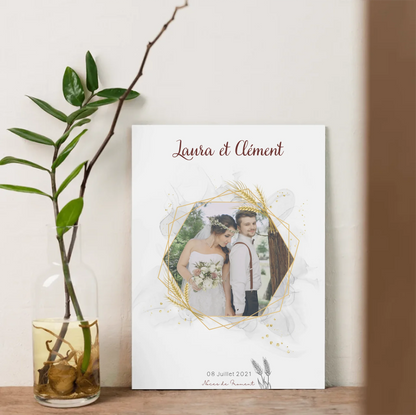 Affiche Personnalisée Noces de Froment - cadeau anniversaire de mariagPlume Revedor