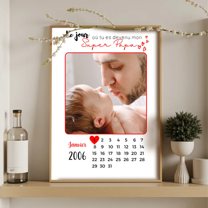 Affiche personnalisée - Papa ou Maman Calendrier avec PhotoPlume Revedor