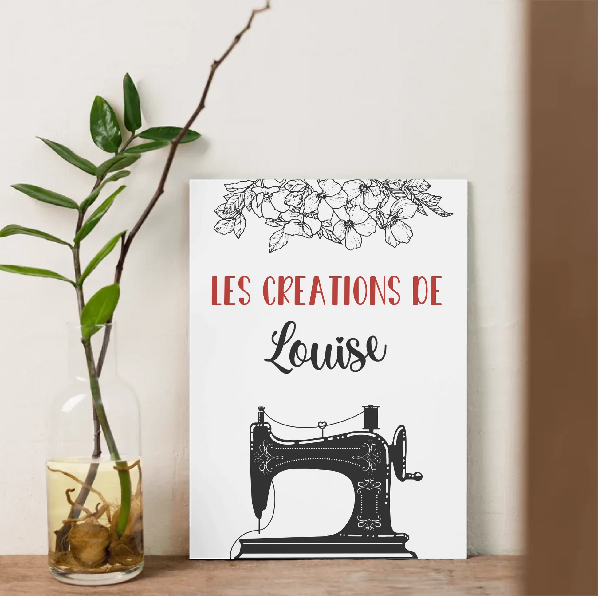 Affiche personnalisée - Couture - Atelier de couturePlume Revedor