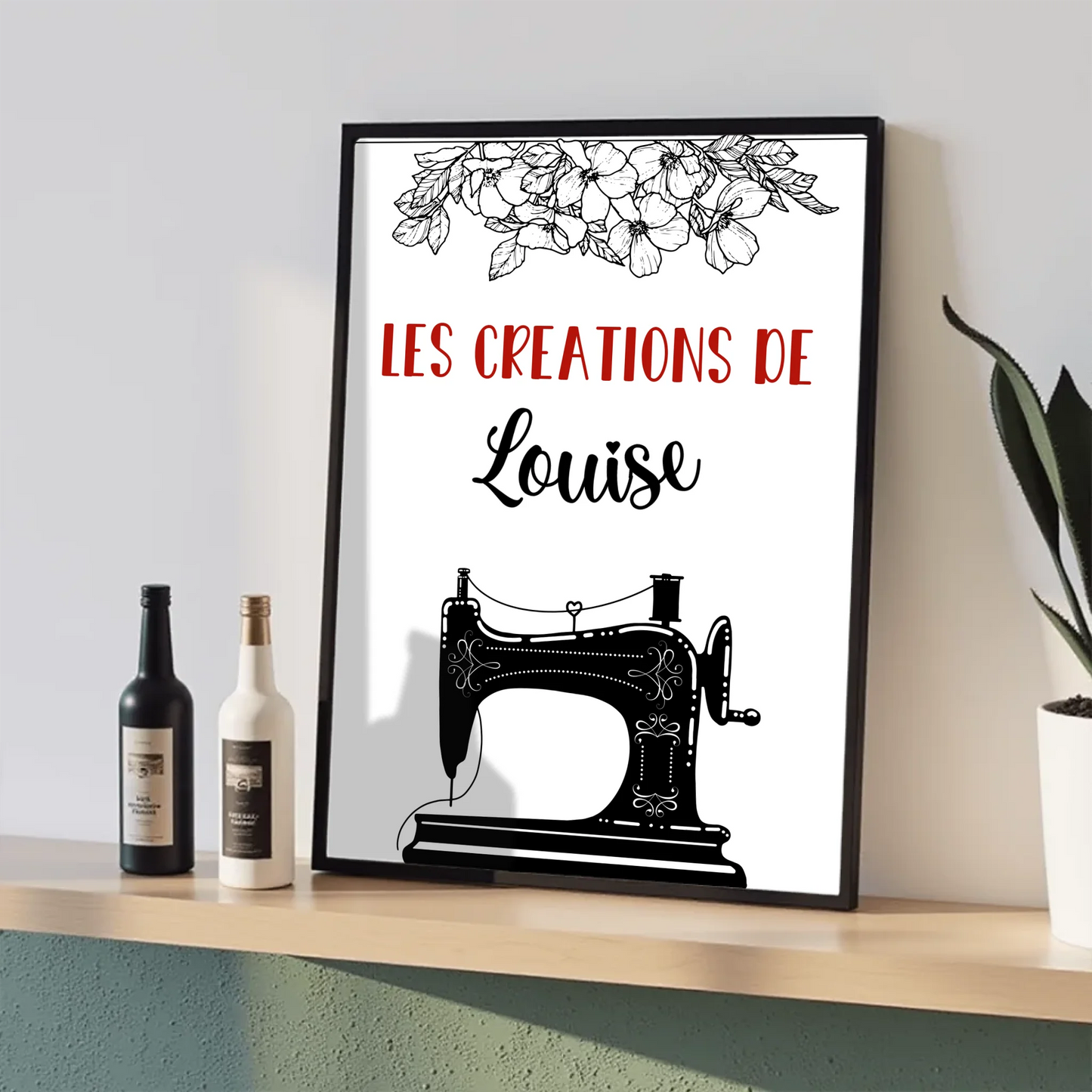 Affiche personnalisée - Couture - Atelier de couturePlume Revedor