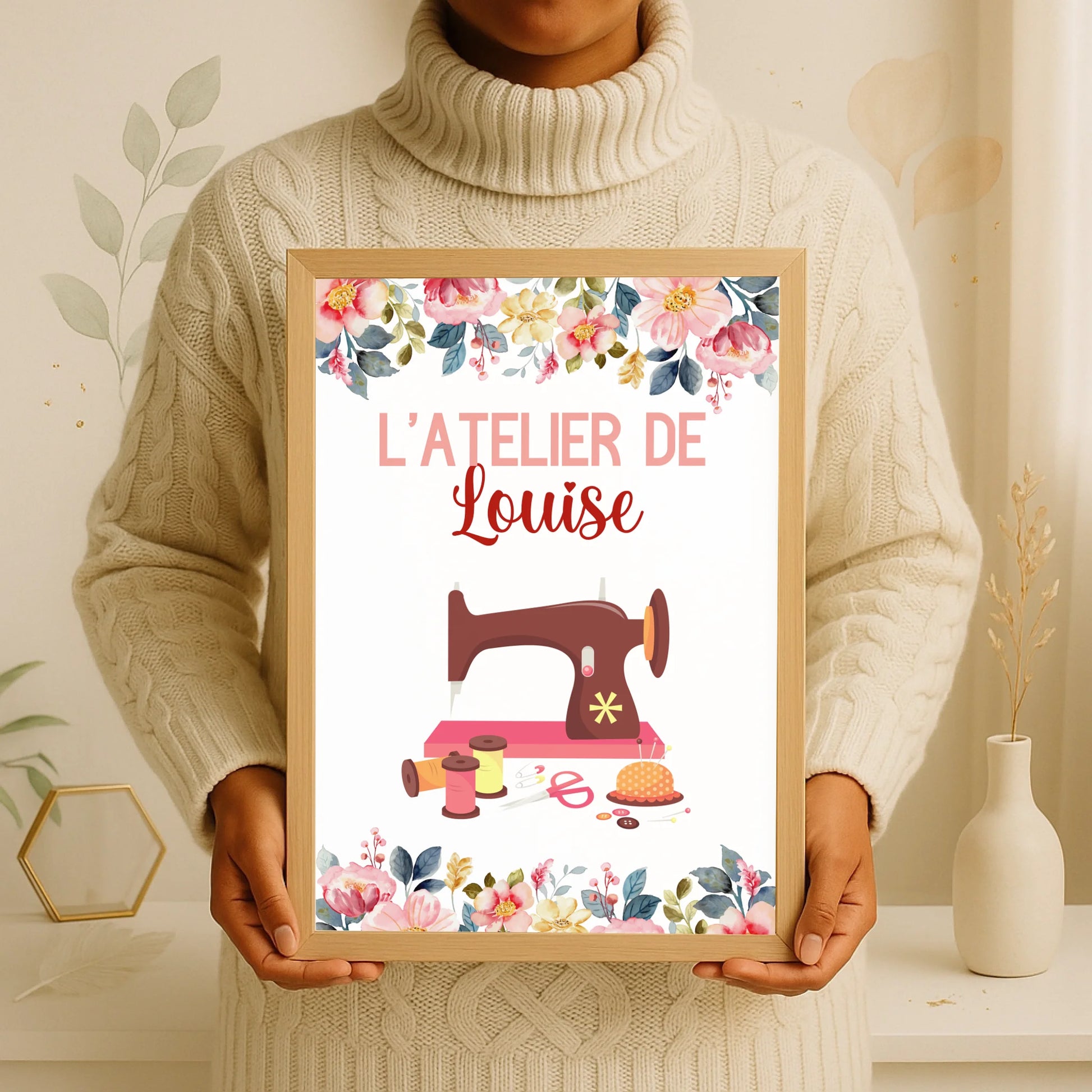 Affiche personnalisée - Affiche Couture Atelier de CouturePlume Revedor