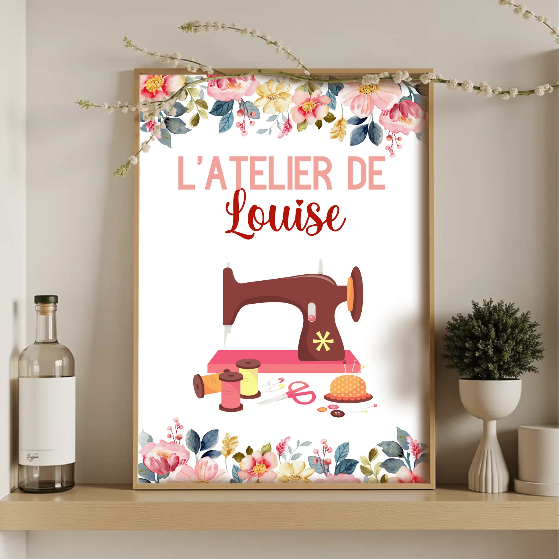 Affiche personnalisée - Affiche Couture Atelier de CouturePlume Revedor