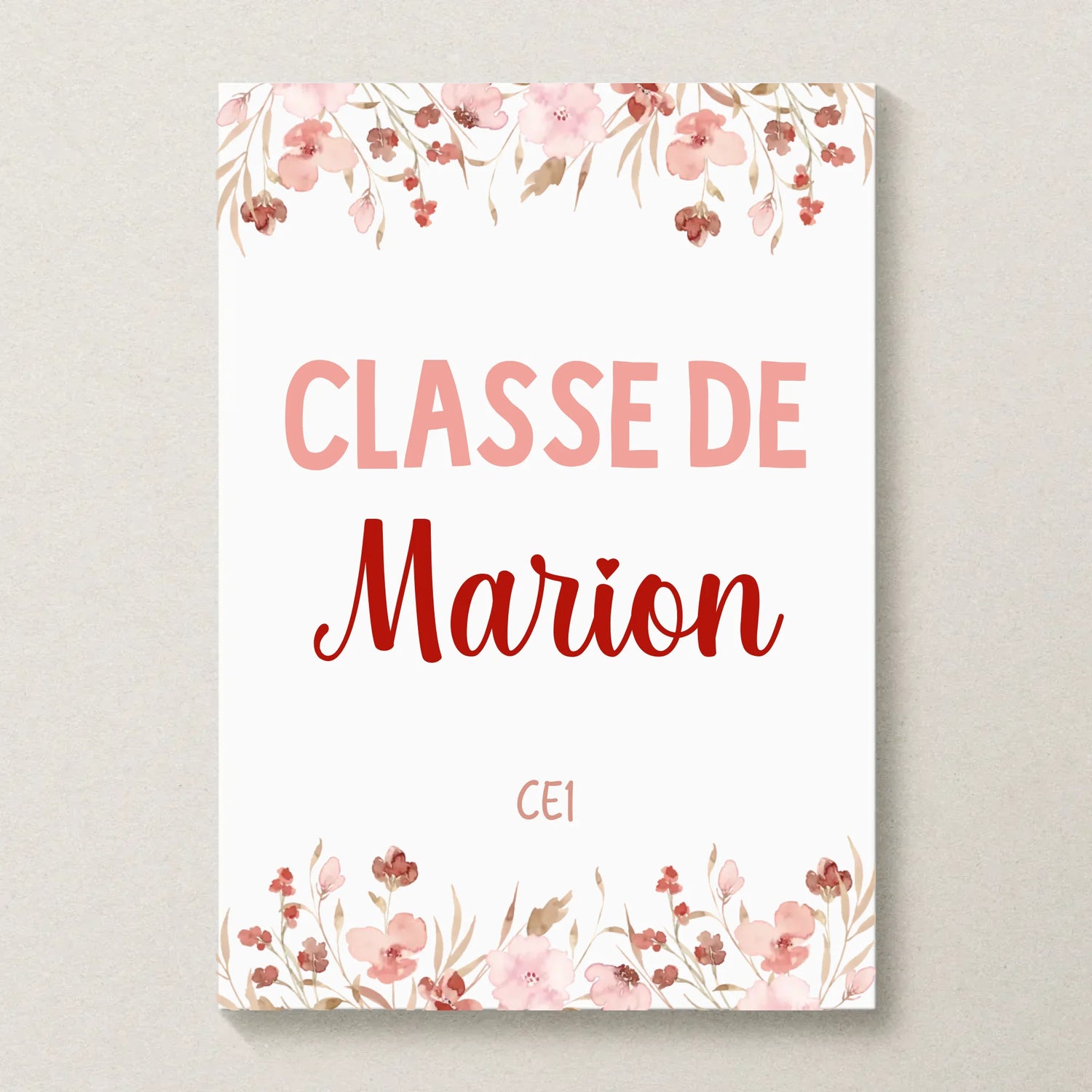 affiche personnalisée maîtresse cadeau fin d’année scolaire