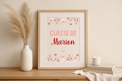 affiche cadeau maîtresse à personnaliser avec texte