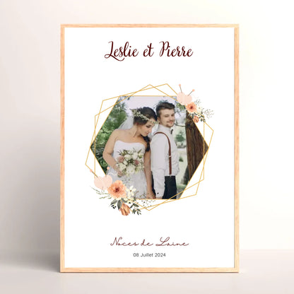 Cadre Personnalisé Noces de Laine- Cadeau Unique pour 7ème Anniversaire de Mariage