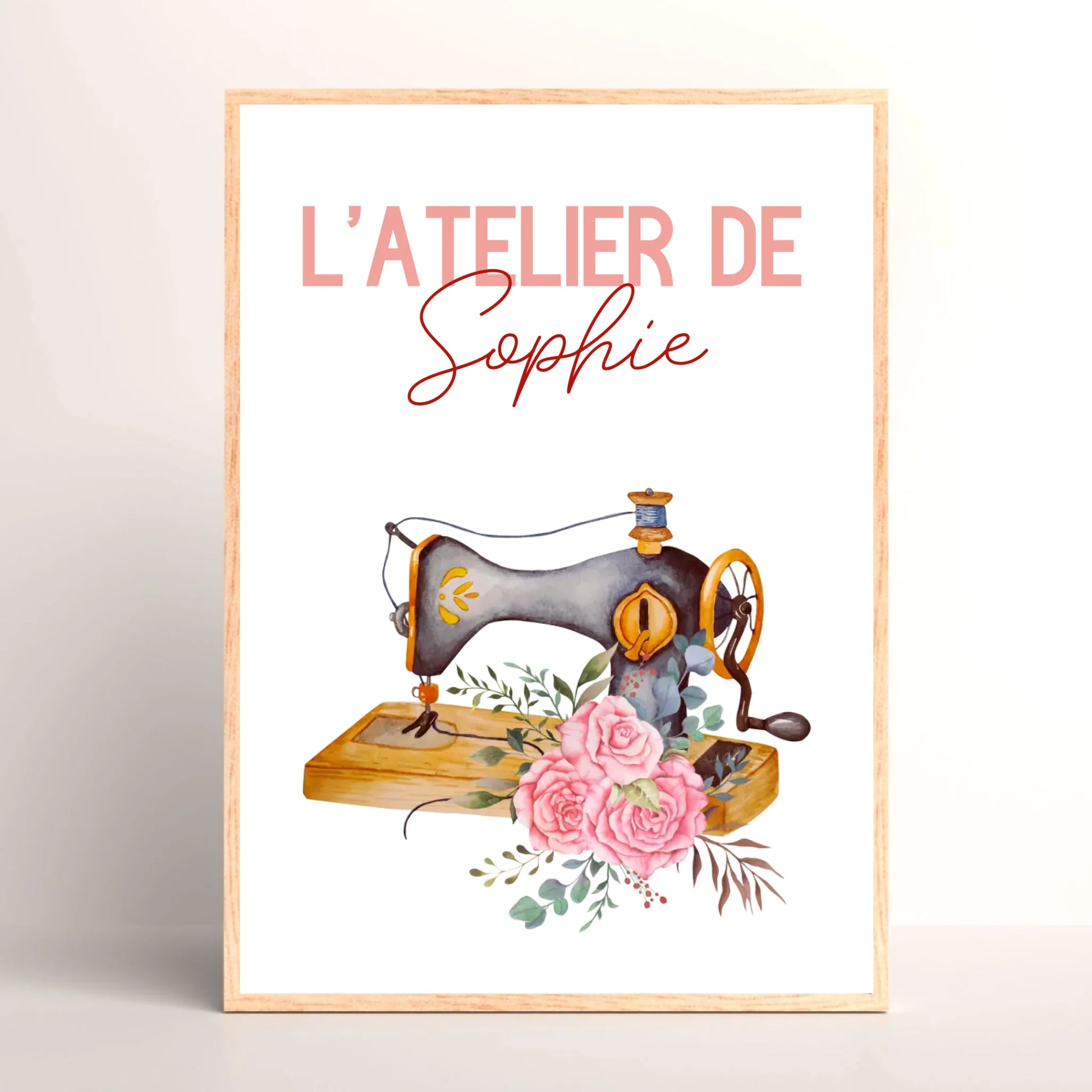 Affiche personnalisée - Couture Machine à coudre - Atelier de couture