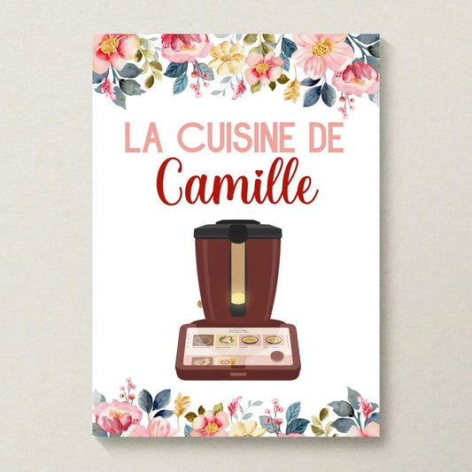 Affiche Cuisine personnalisée avec prénom - Robot de cuisine illustrat affiche cuisine Plume Revedor
