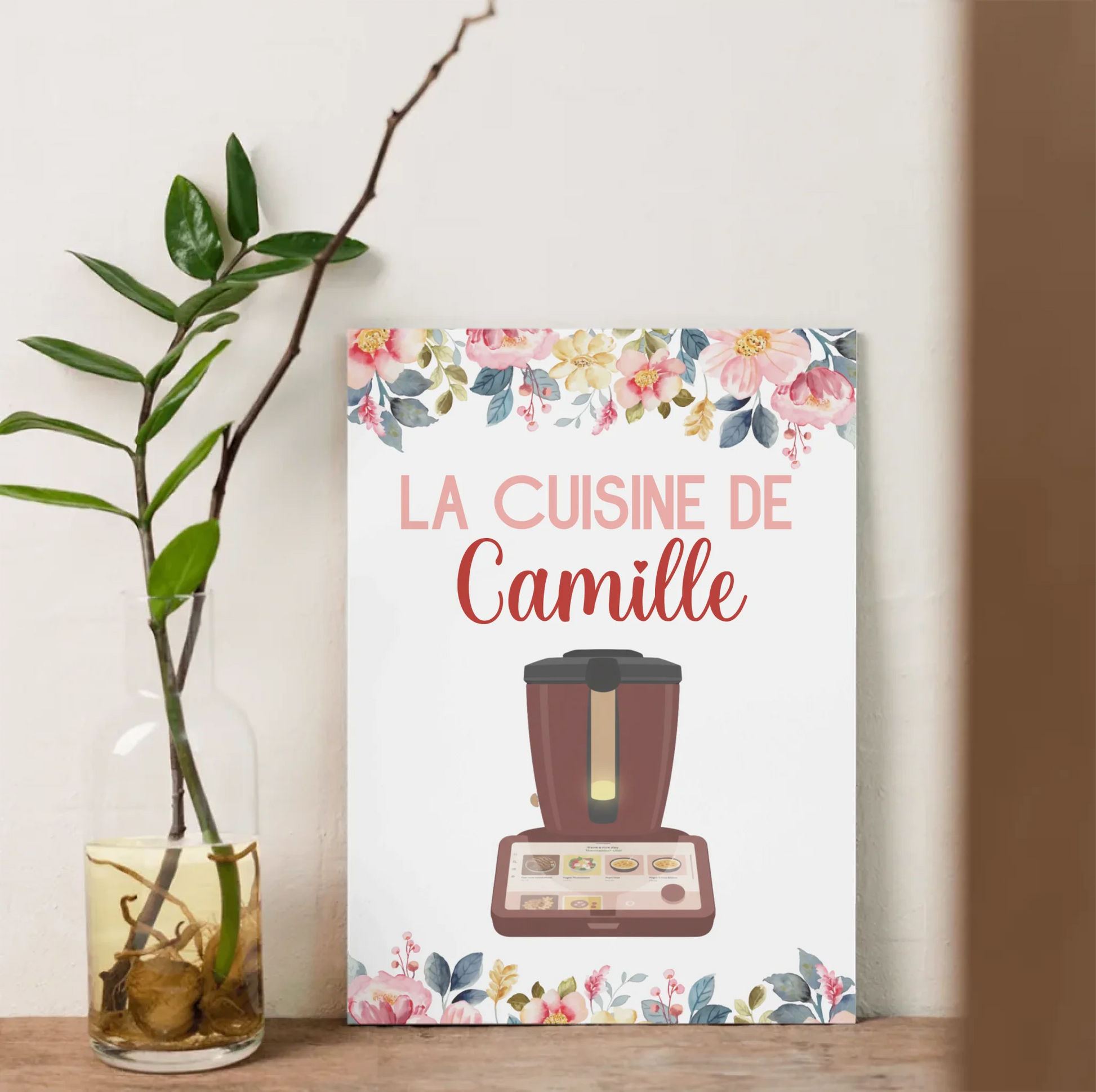 Affiche Cuisine personnalisée avec prénom - Robot de cuisine illustrat affiche cuisine Plume Revedor