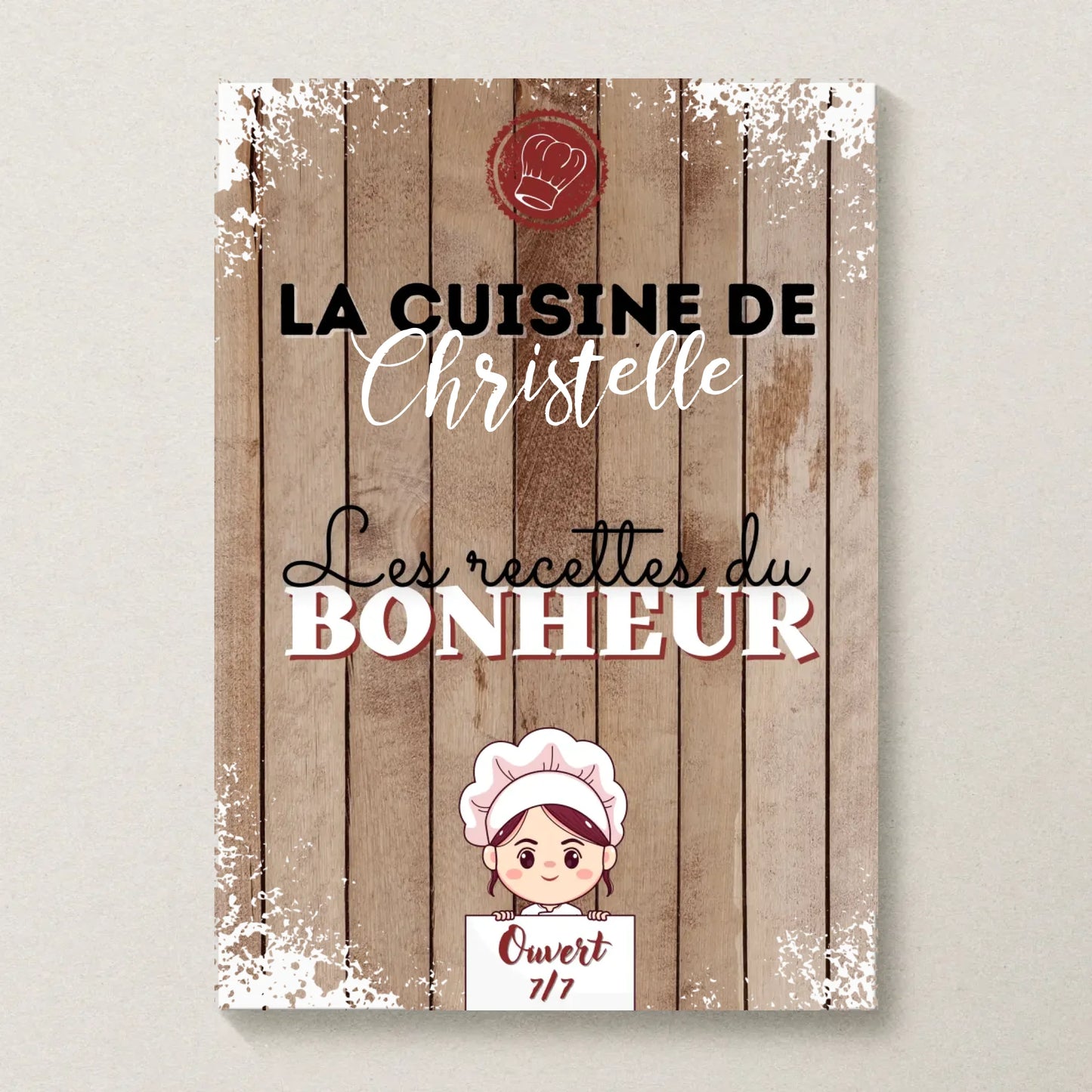 Affiche personnalisée - La cuisine de [prénom]