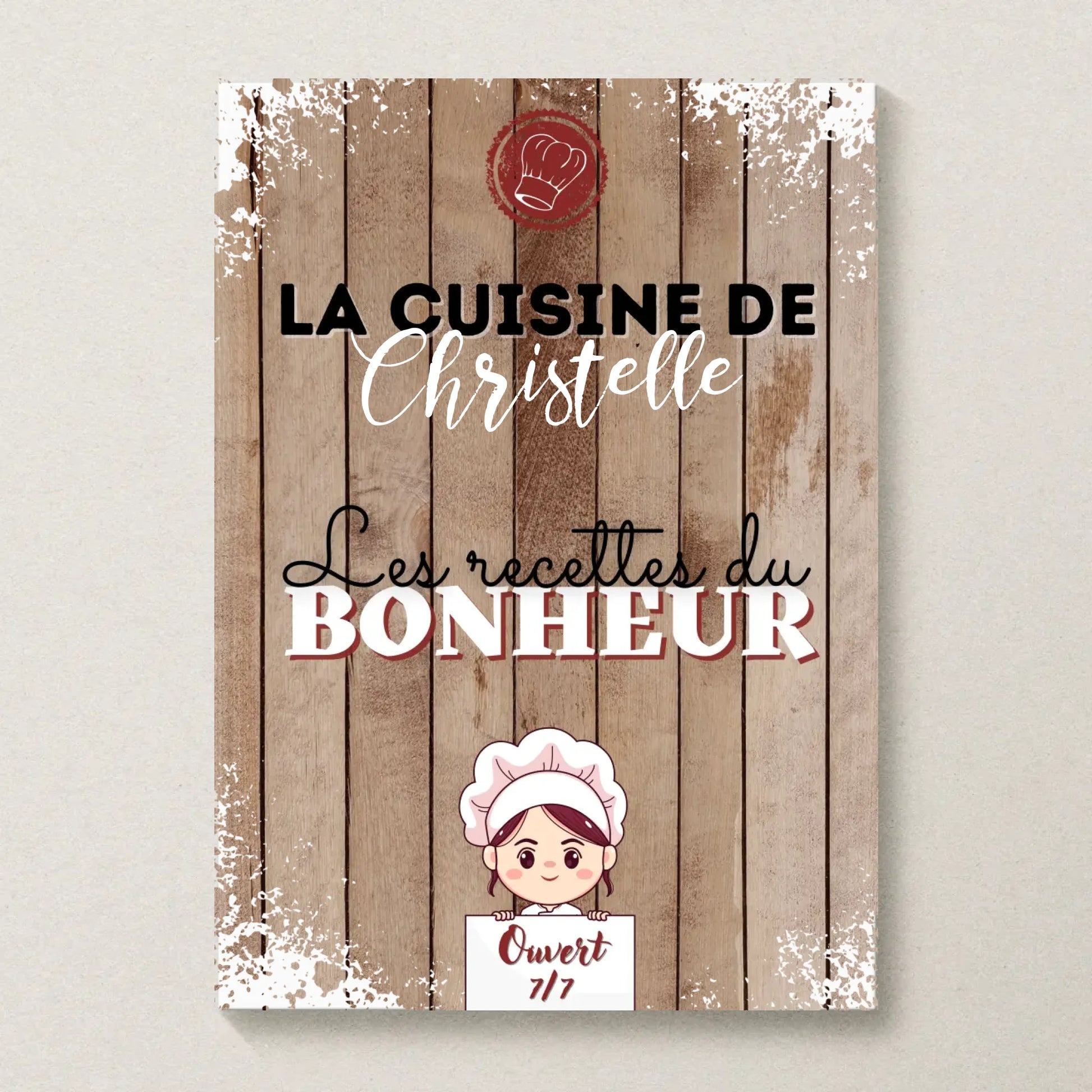 Affiche personnalisée - La cuisine de [prénom]