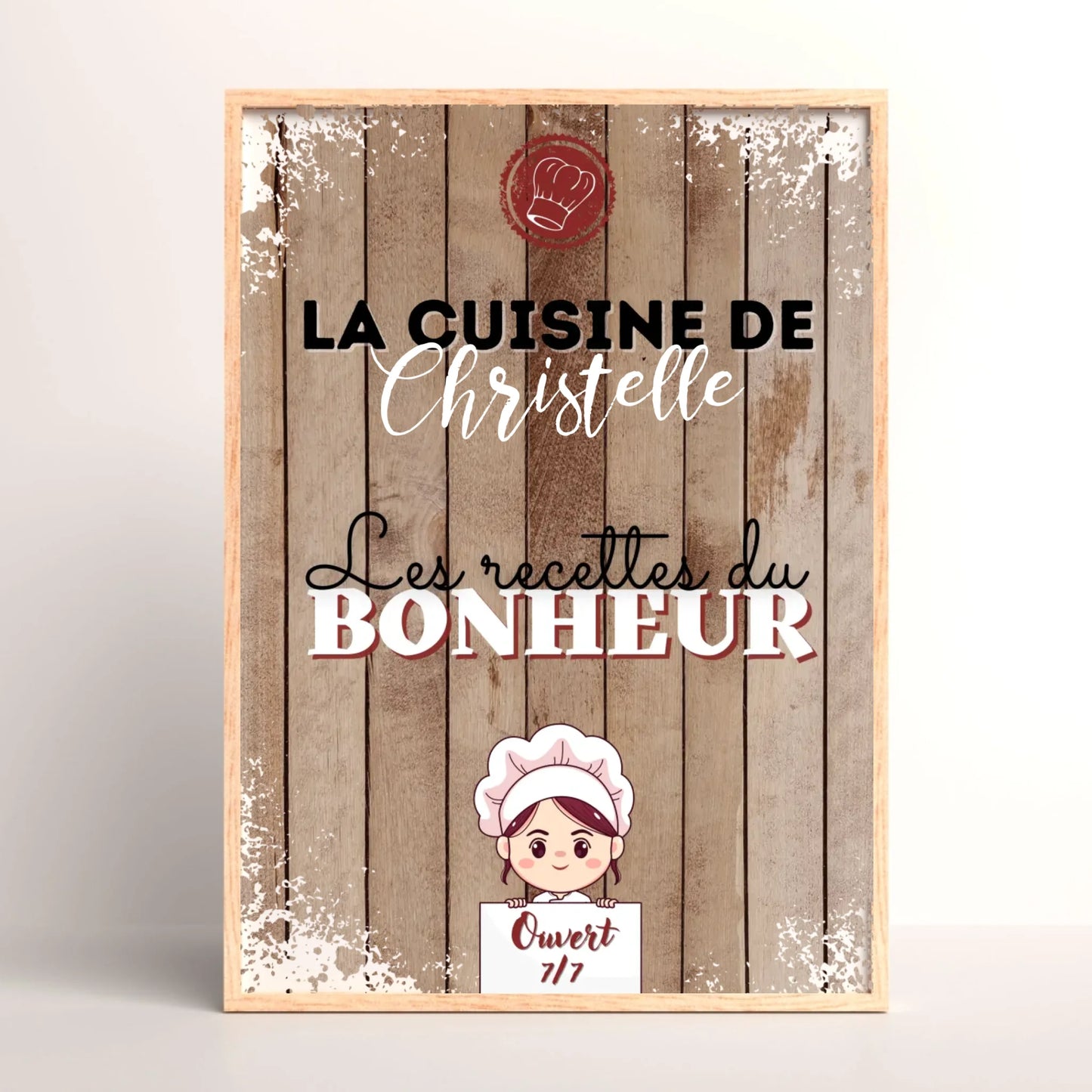 Cadre personnalisé - La cuisine de avec prénom