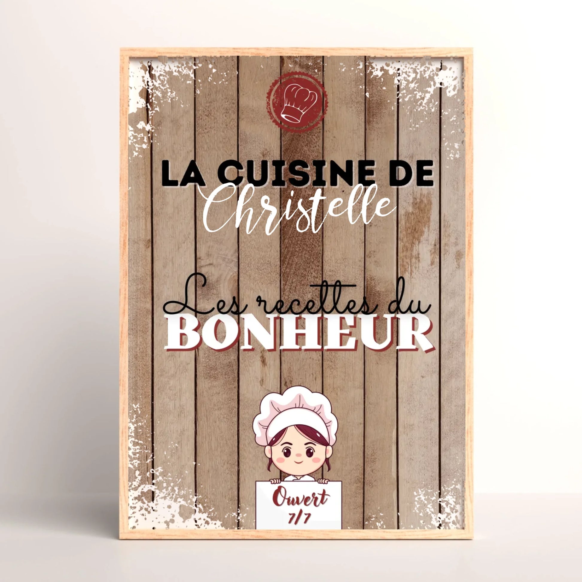Cadre personnalisé - La cuisine de avec prénom