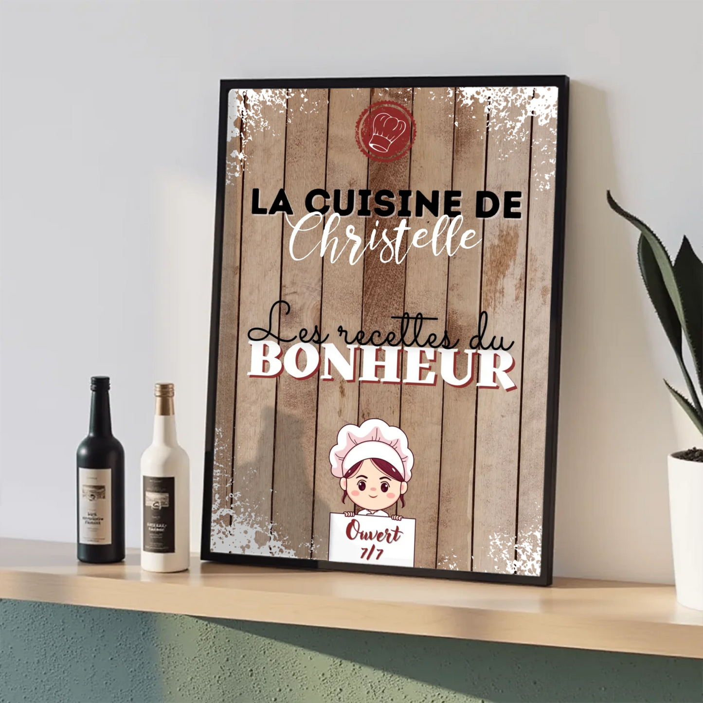 Affiche personnalisée - La cuisine de [prénom] Affiche cuisine Plume Revedor