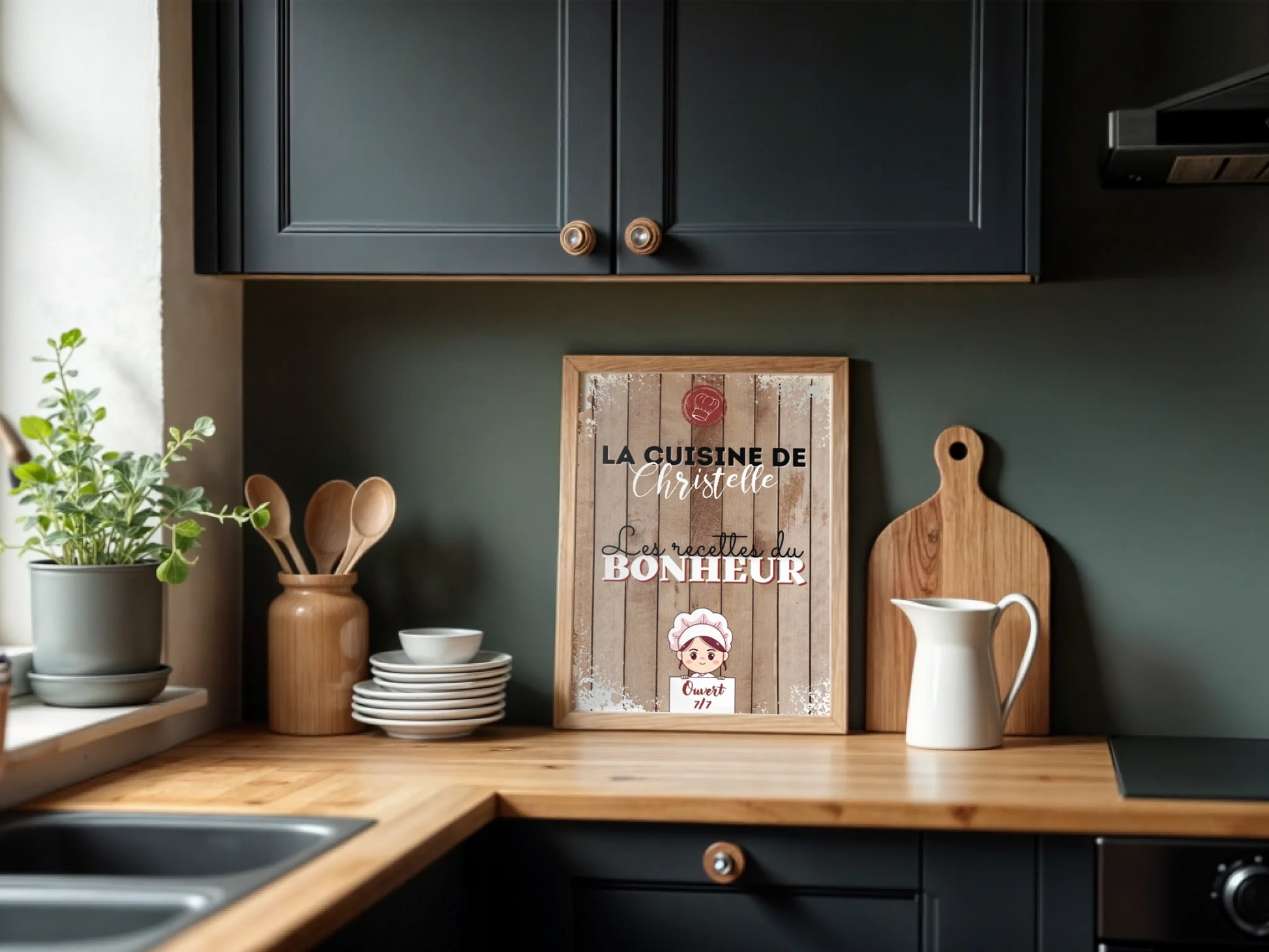 Affiche personnalisée - La cuisine de [prénom] Affiche cuisine Plume Revedor