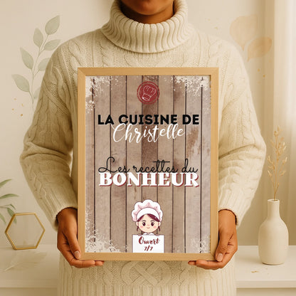 Affiche personnalisée - La cuisine de [prénom] Affiche cuisine Plume Revedor
