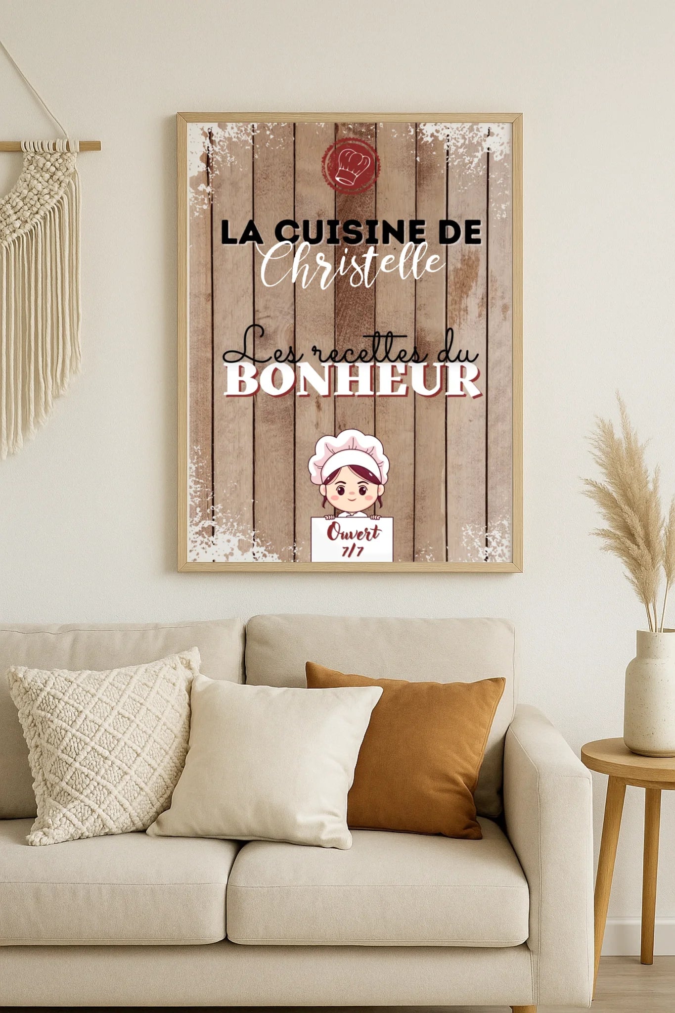 Affiche personnalisée - La cuisine de [prénom] Affiche cuisine Plume Revedor