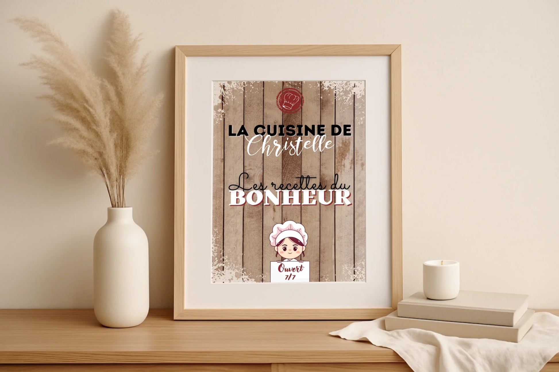 Affiche personnalisée - La cuisine de [prénom] Affiche cuisine Plume Revedor