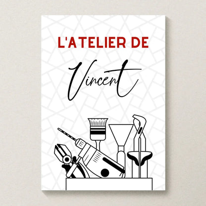 Affiche personnalisée Bricolage - Cadeau Homme Bricoleur cadeau bricoleur Plume Revedor
