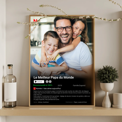 Poster romantique façon série Netflix – personnalisé avec prénoms et synopsis