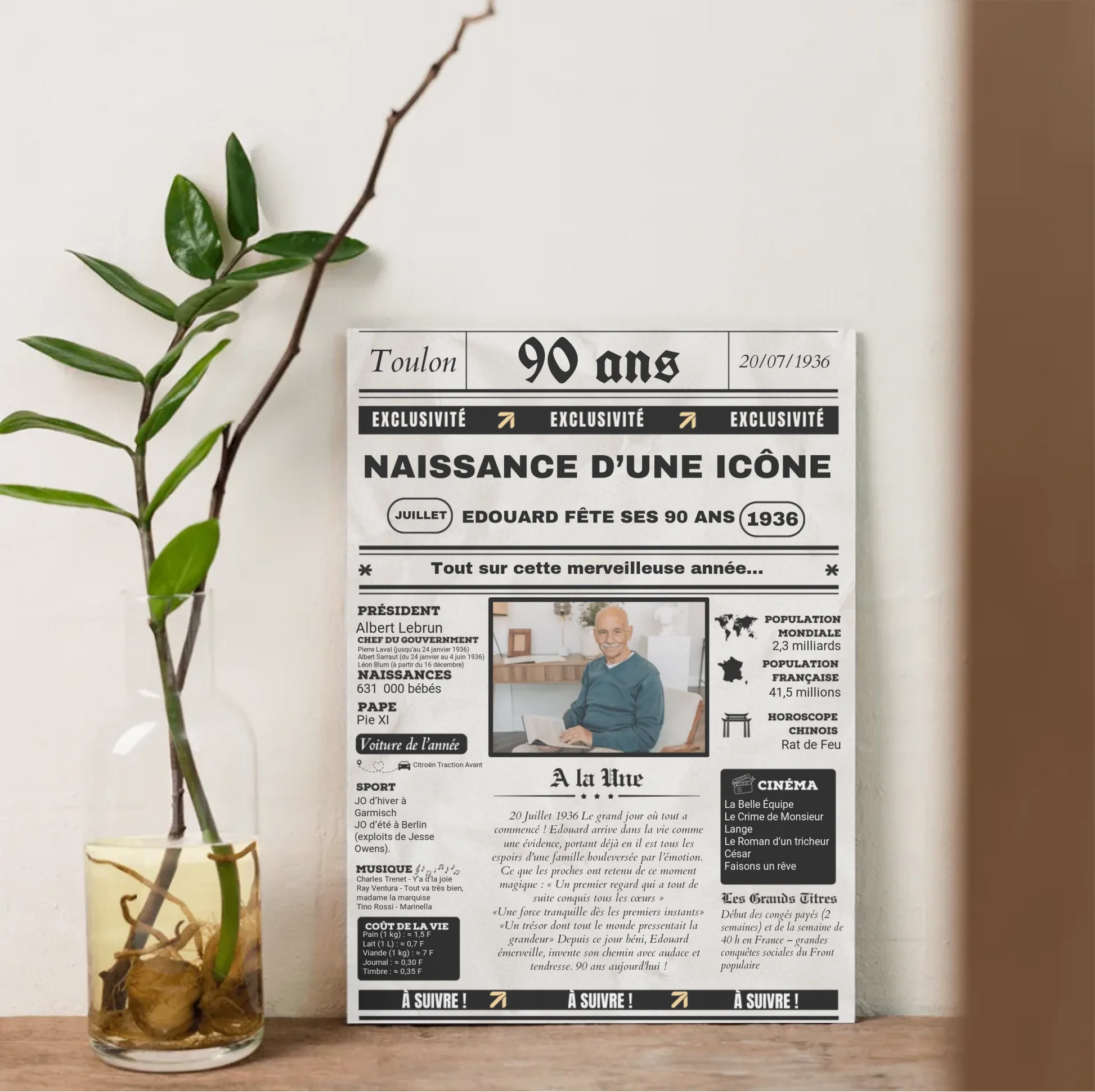 Affiche couple Netflix personnalisée – texte et photo modifiables pour un effet ciné