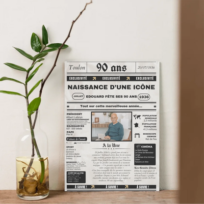 Affiche couple Netflix personnalisée – texte et photo modifiables pour un effet ciné