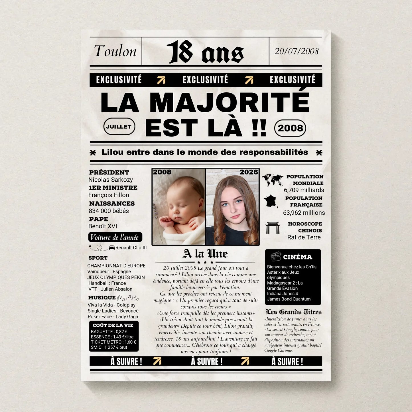 Affiche Personnalisée Netflix - Couple - Saint Valentin