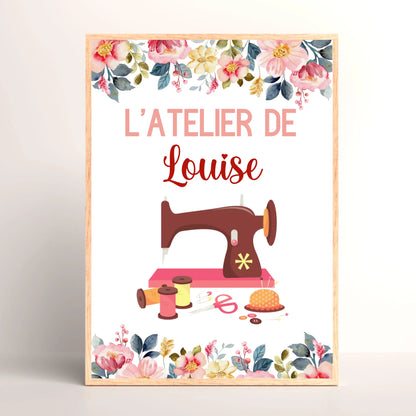 Affiche personnalisée - Affiche Couture Atelier de Couture