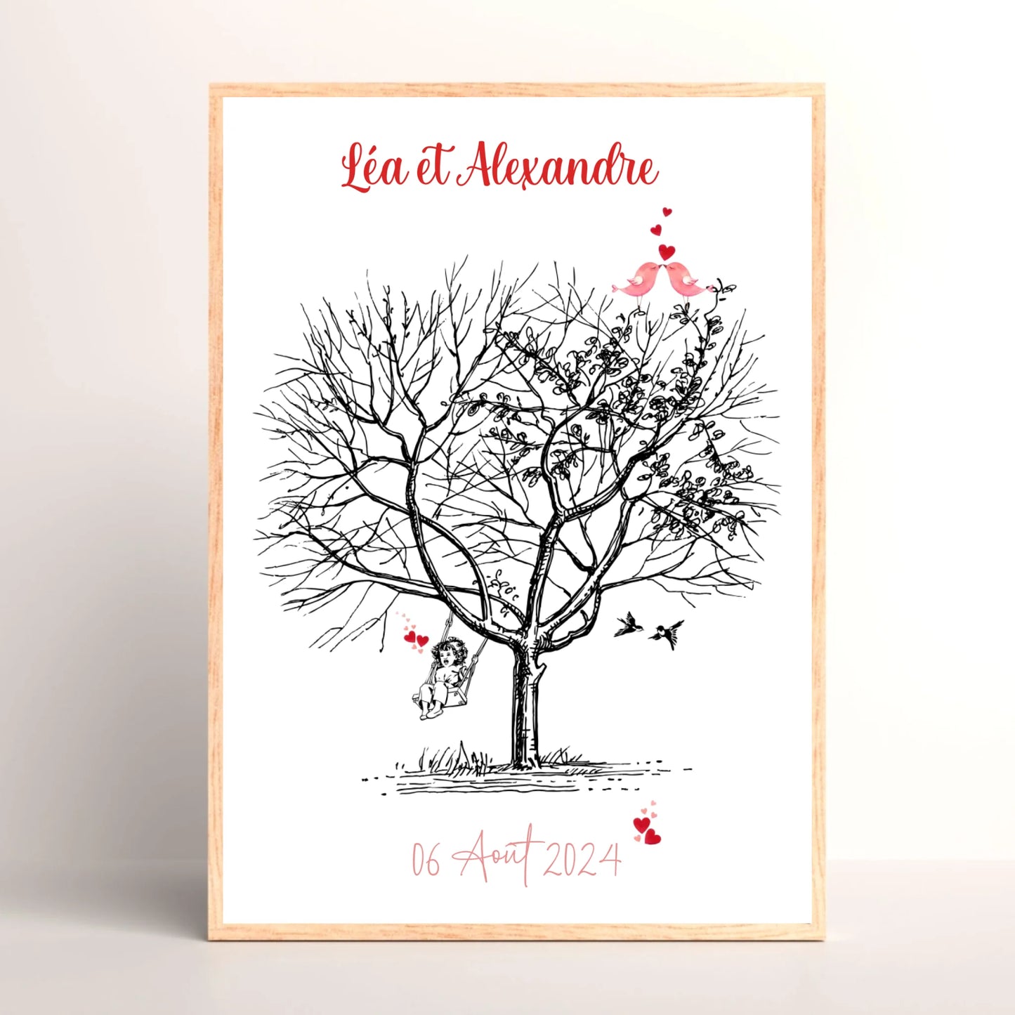 Affiche personnalisée - Mariage Arbre à empreintes