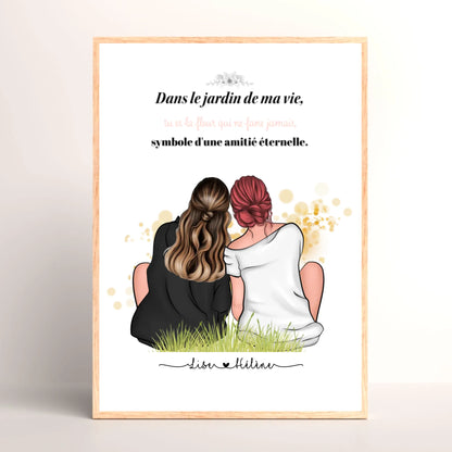 Cadre Meilleure Amie personnalisée - Cadeau Meilleure Amie personnalisé